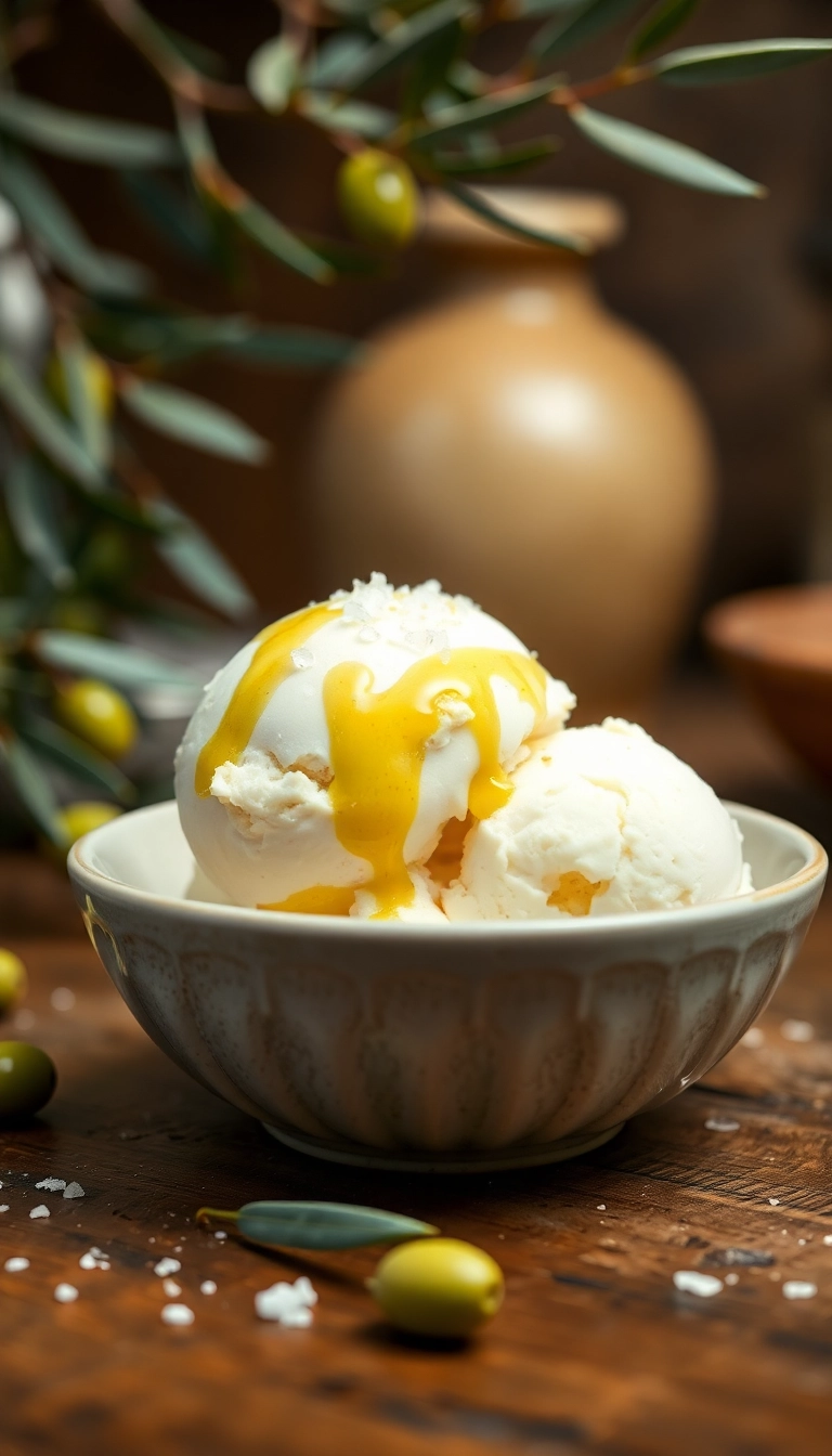 Discover 12 Unique Ice Cream Flavors You Can Make at Home (You Won't Believe #9!) - 8. Olive Oil and Sea Salt
