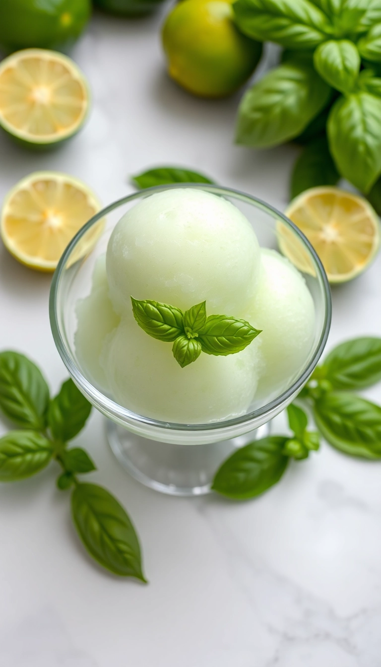 Discover 12 Unique Ice Cream Flavors You Can Make at Home (You Won't Believe #9!) - 4. Basil Lime Sorbet