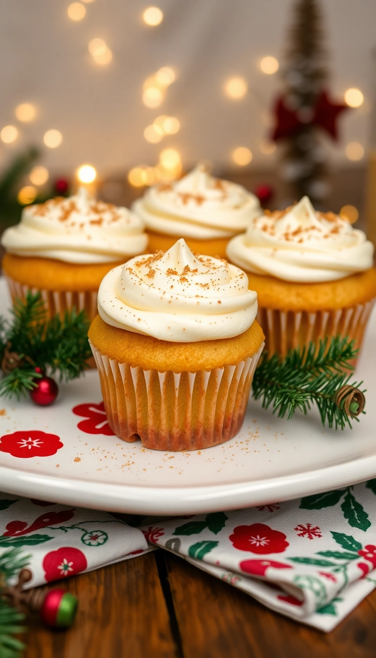 20 Unique Festive Cupcake Flavors That Will Make Your Christmas Extra Special! - 2. Eggnog Bliss